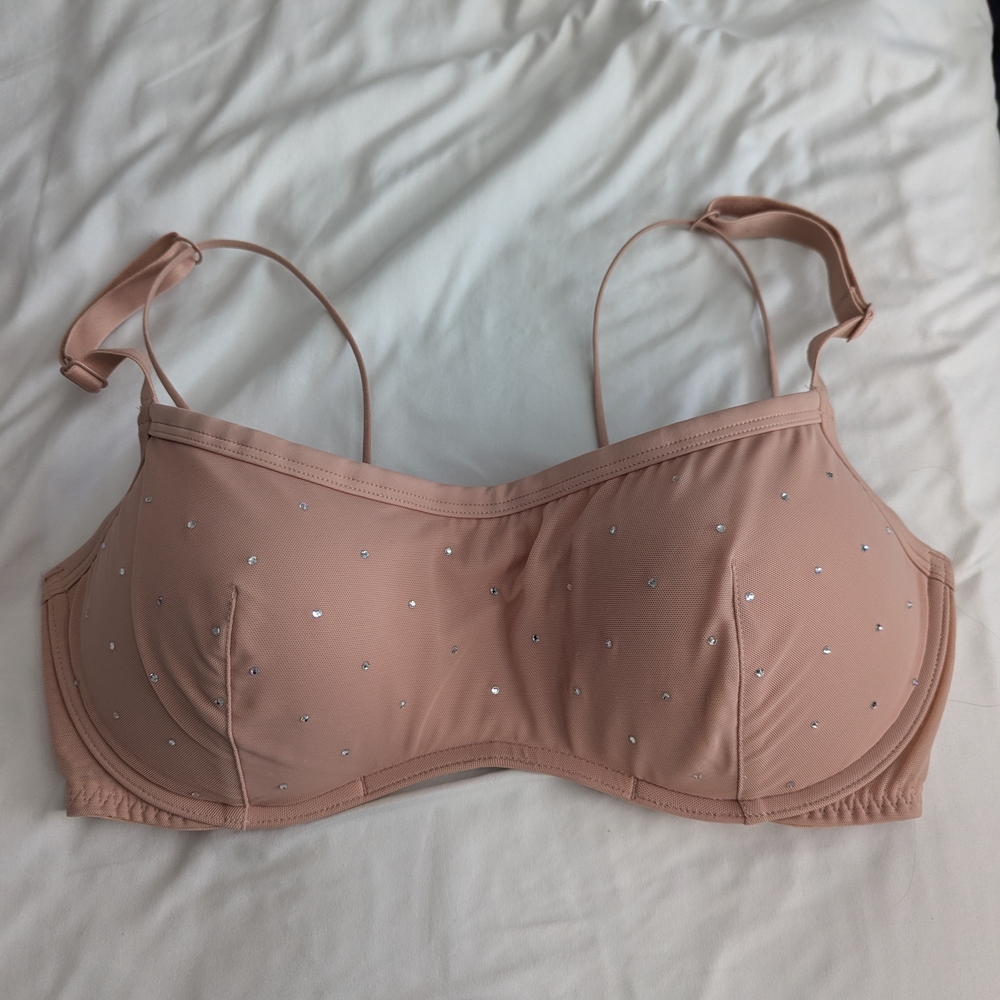 Pink Victoria Secret Rhinestone Bra